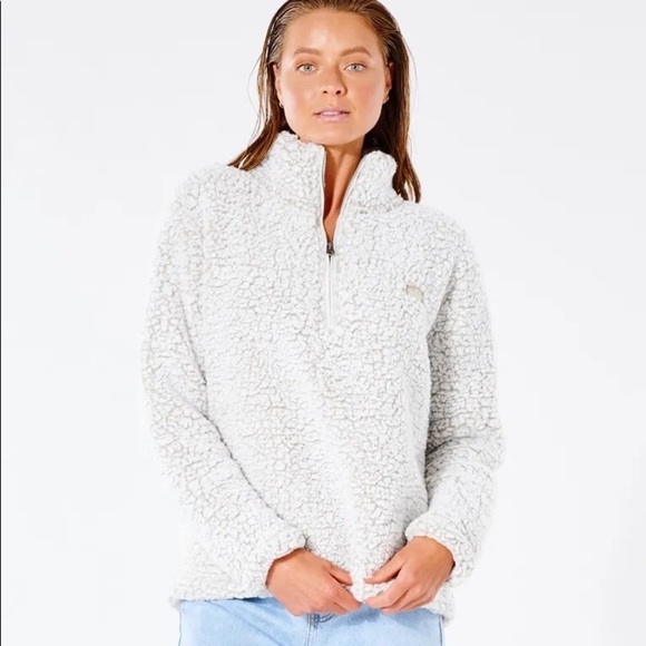 🔆RIP CURL🔆 DARK N STORMY 1/4 ZIP CRW SOFT JACKET SWEATER - Picture 8 of 16